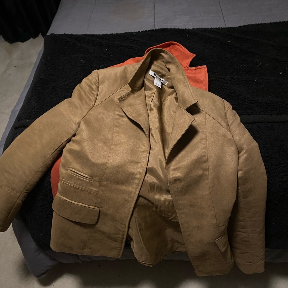 Light brown/ Carmel Nygard velvet blazer